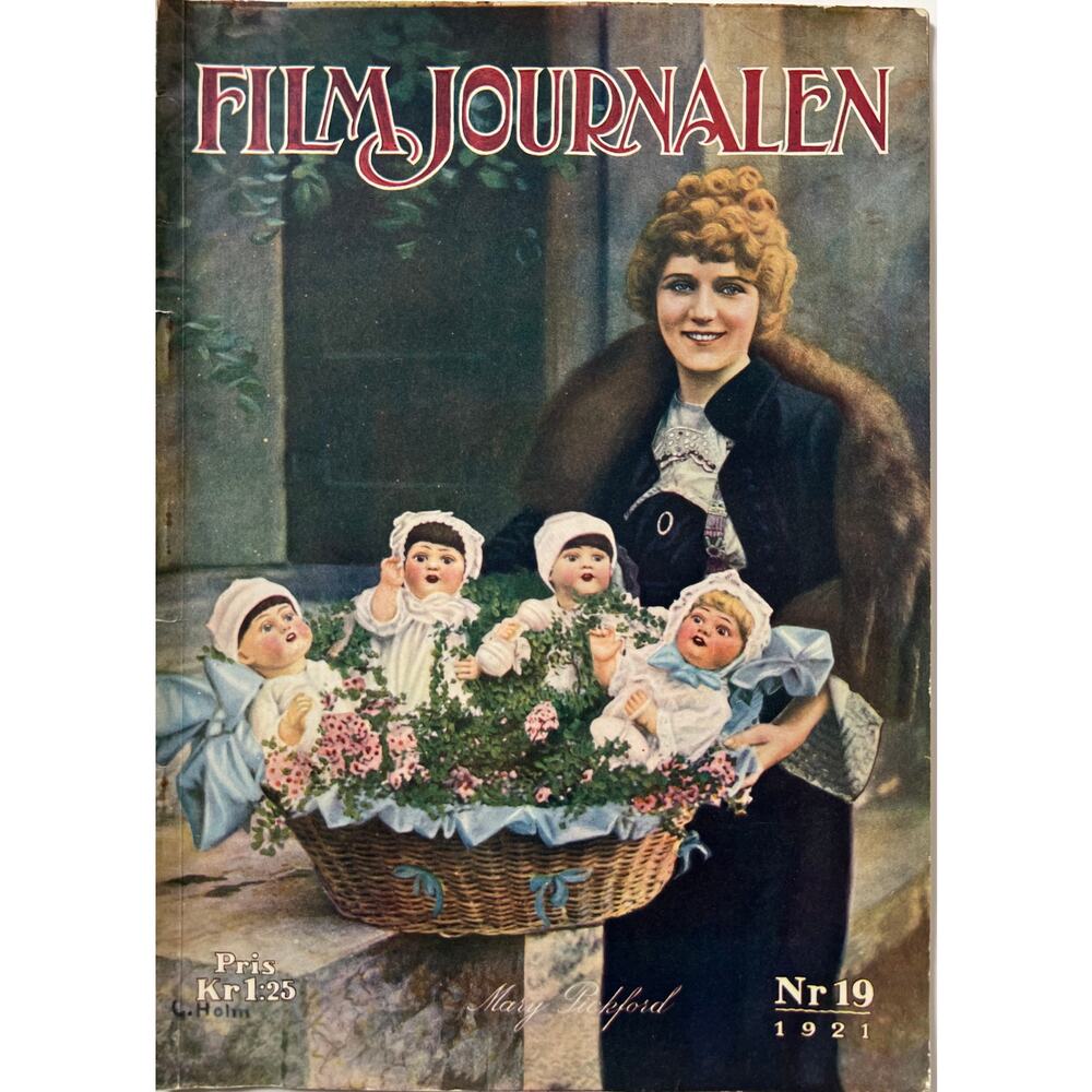 RARE Swedish 1921 Mary Pickford Magazine Film Journalen America's Sweetheart